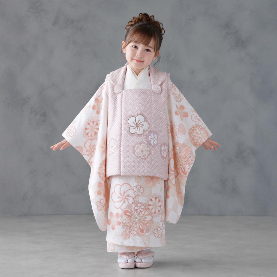 NISHIORI 【レンタル】七五三 女の子 3歳 着物 被布 753着物 フル
