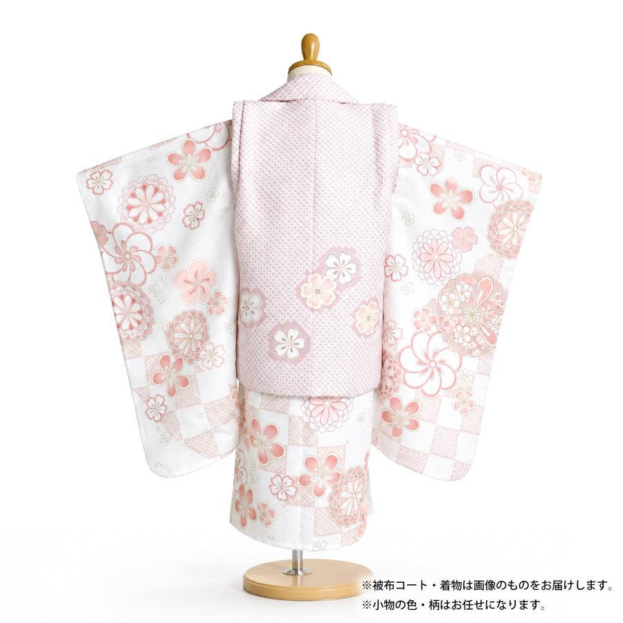 NISHIORI 【レンタル】七五三 女の子 3歳 着物 被布 753着物 フル