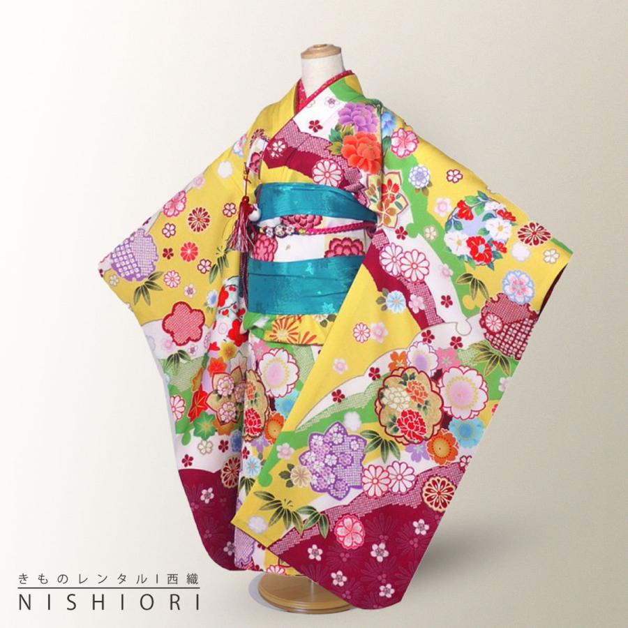 キッズ服(100cm~) 7歳用 七五三 着物（花わらべ） 女の子 身丈133cm