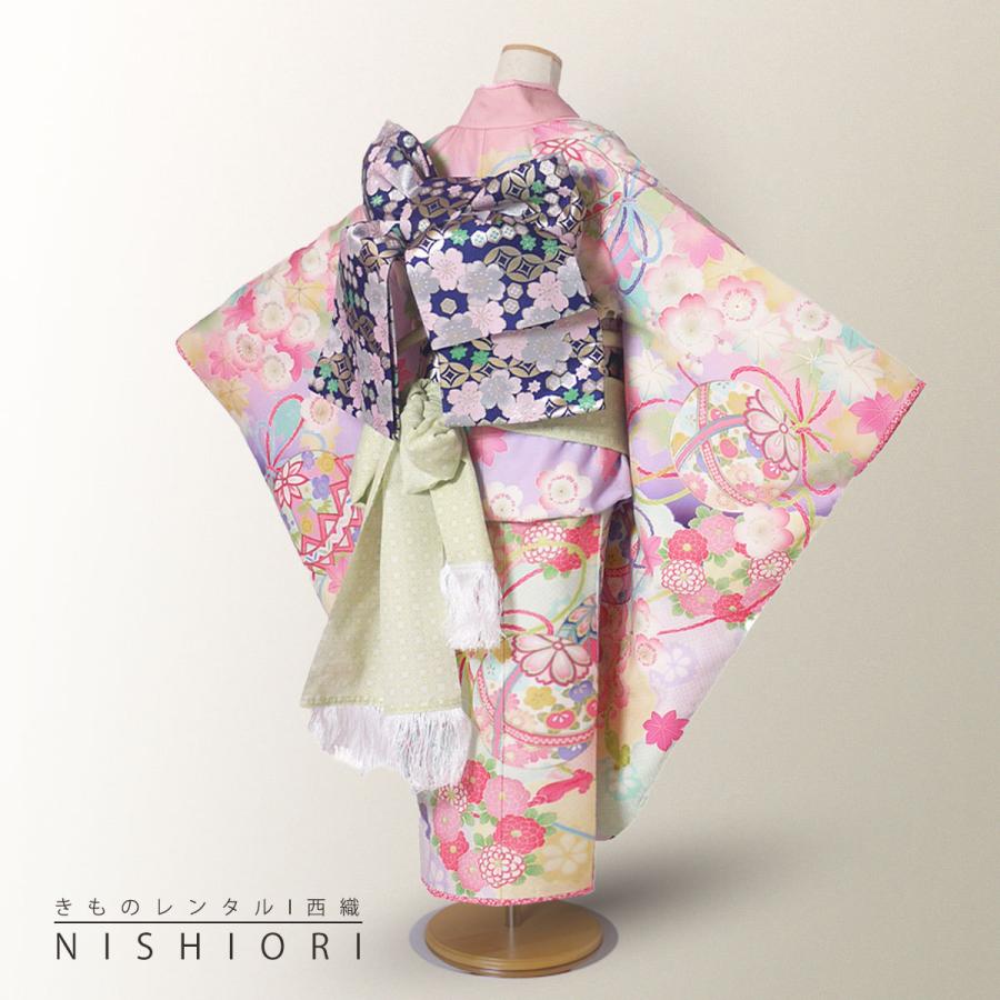NISHIORI 乙葉 レンタル商品 7歳の七五三 女の子 四つ身 着物 帯 NISHIORI 乙葉 レンタル商品 7歳の七五三 女の子 四つ身 着物 帯