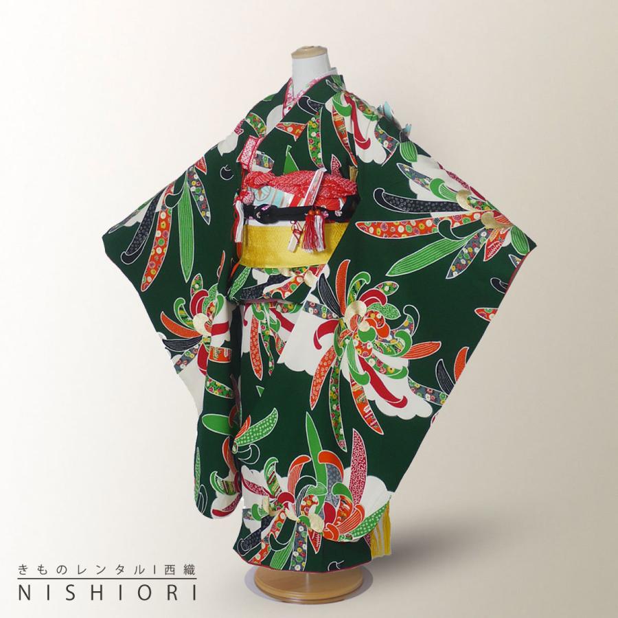 NISHIORI 紅一点 古典 レンタル商品 7歳の七五三 女の子 四つ身 着物