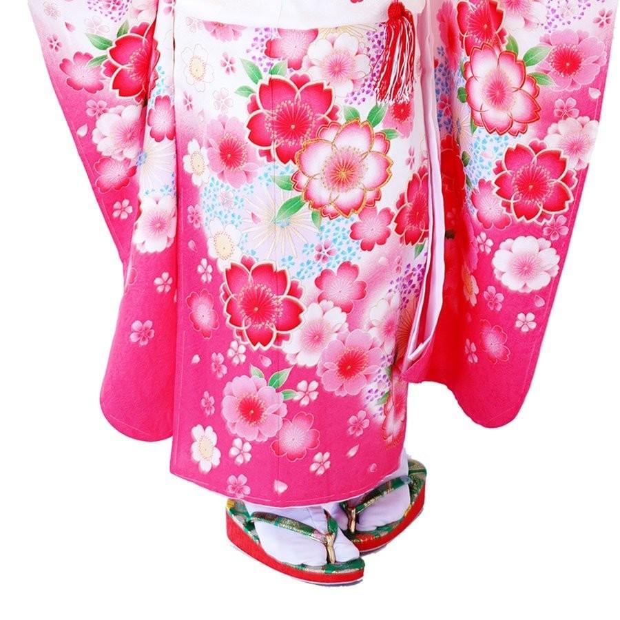 NISHIORI 花ひめ 正絹 レンタル商品 7歳の七五三 女の子 四つ身 着物