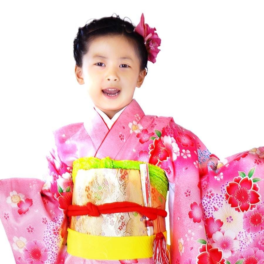 NISHIORI 花ひめ 正絹 レンタル商品 7歳の七五三 女の子 四つ身 着物