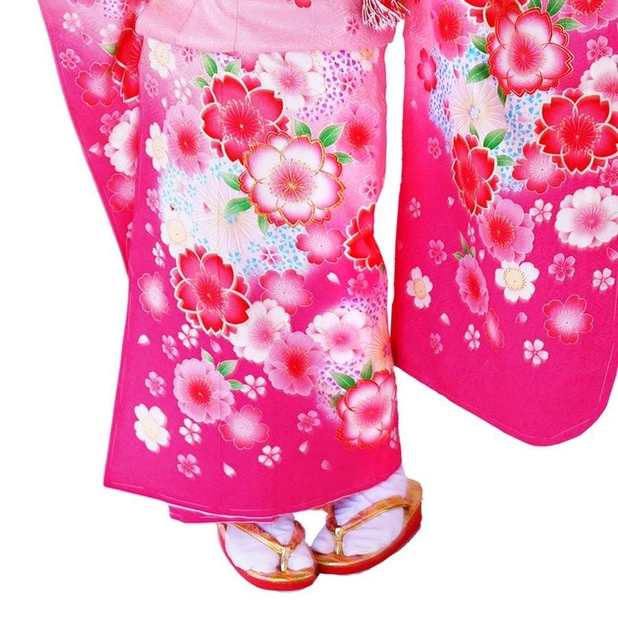 NISHIORI 花ひめ 正絹 レンタル商品 7歳の七五三 女の子 四つ身 着物