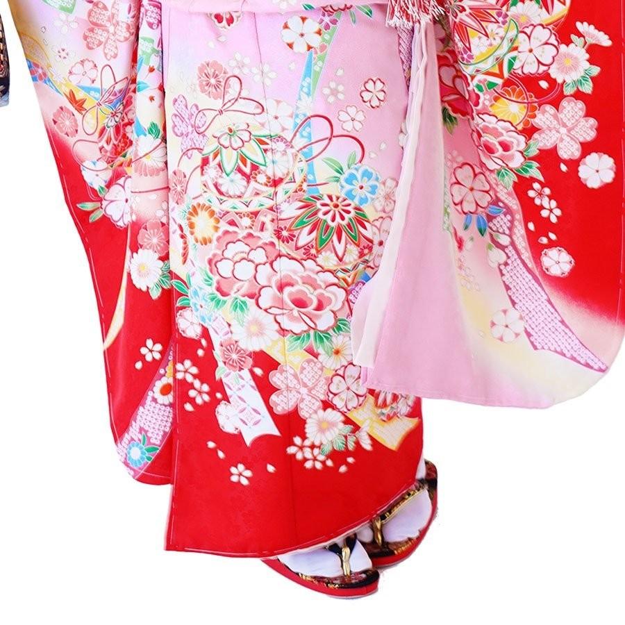 NISHIORI 爆買 花ひめ 正絹 レンタル商品 7歳の七五三 女の子 四つ身