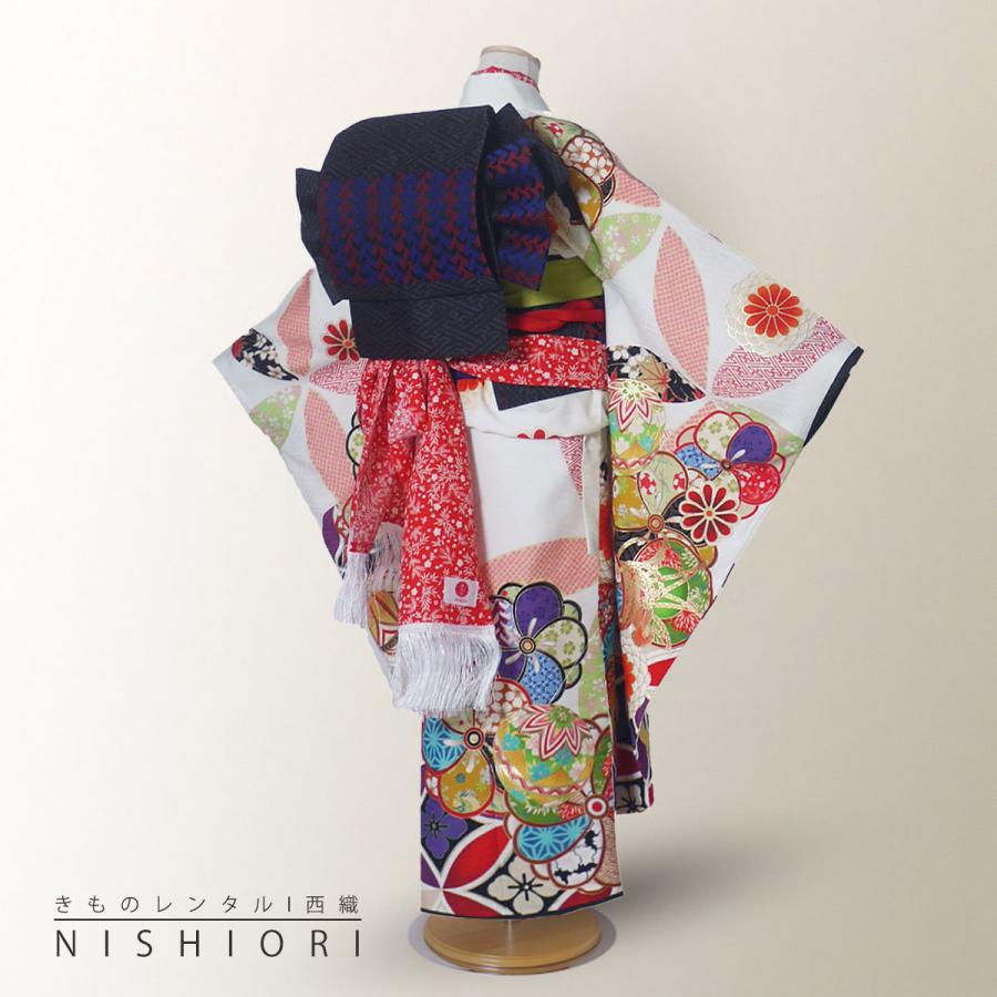 NISHIORI 榛原 はいばら レンタル商品 7歳の七五三 女の子 四つ身 着物