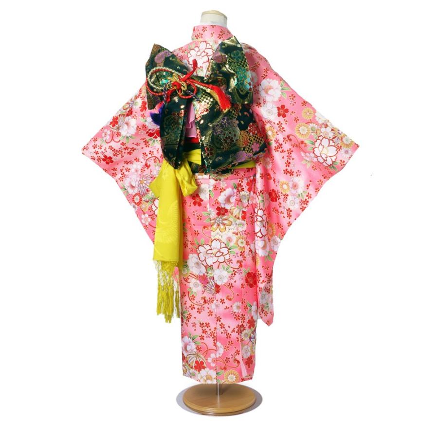 NISHIORI 花ひめ レンタル商品 7歳の七五三 女の子 四つ身 着物 帯