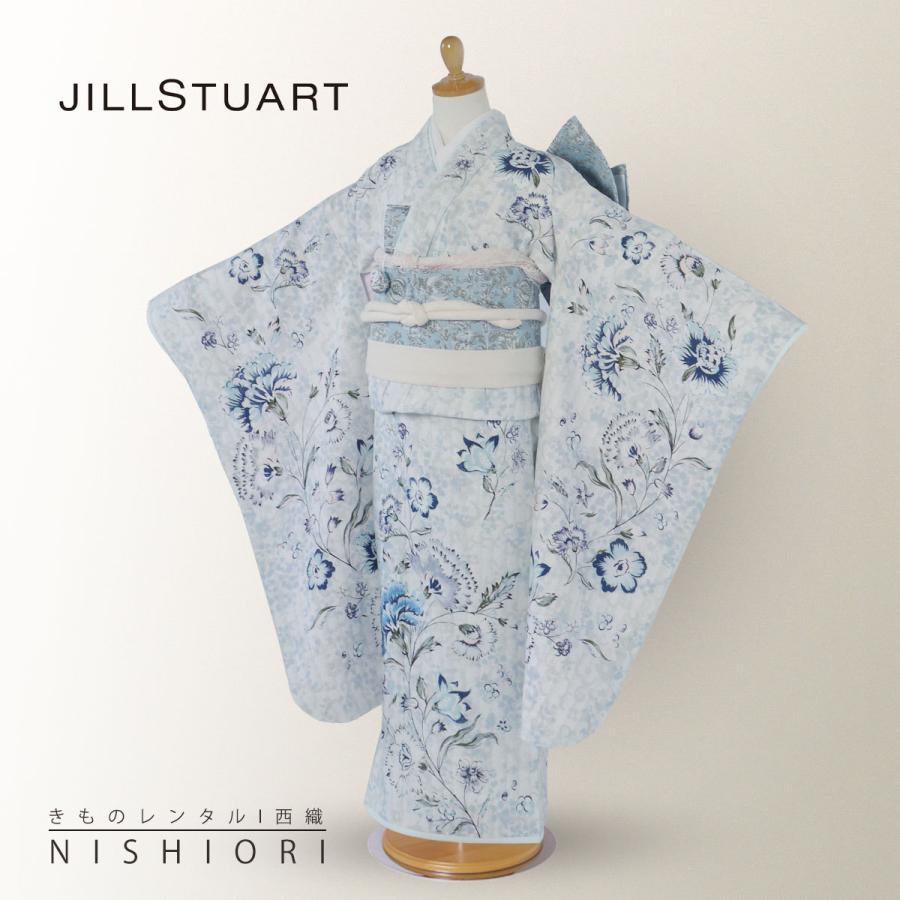 JILLSTUART レンタル 7歳の七五三 女の子 四つ身 着物 帯 フルセット 貸衣装 七歳 ジルスチュアート 青 白｜kimono-cafe｜04