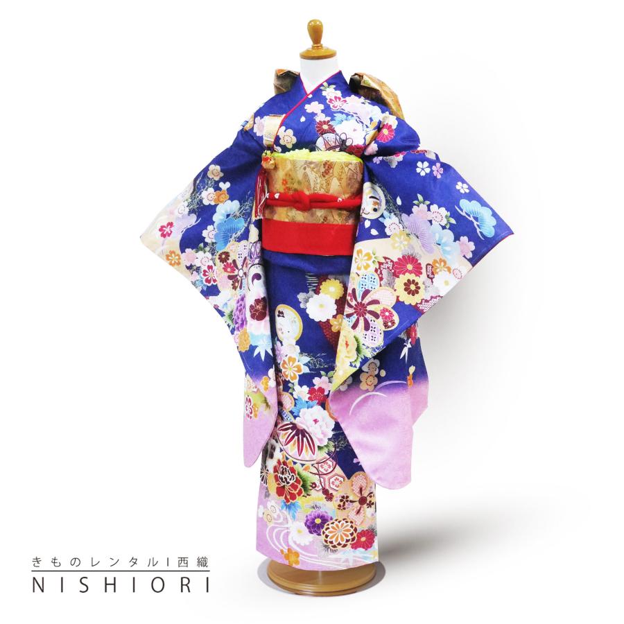 NISHIORI 七五三 レンタル商品 四つ身 着物 フルセット【7歳 貸衣装 七