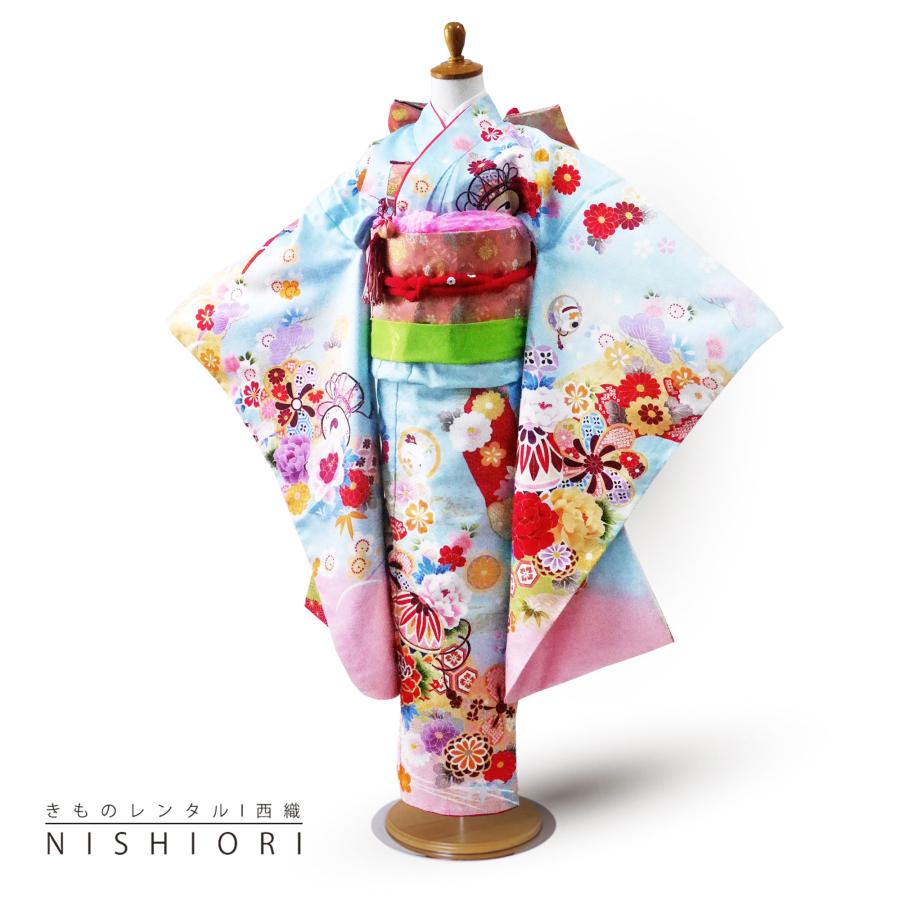 NISHIORI 七五三 レンタル商品 四つ身 着物 フルセット【7歳 貸衣装 七