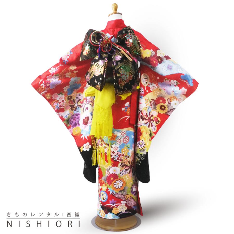NISHIORI 七五三 レンタル商品 四つ身 着物 フルセット【7歳 貸衣装 七