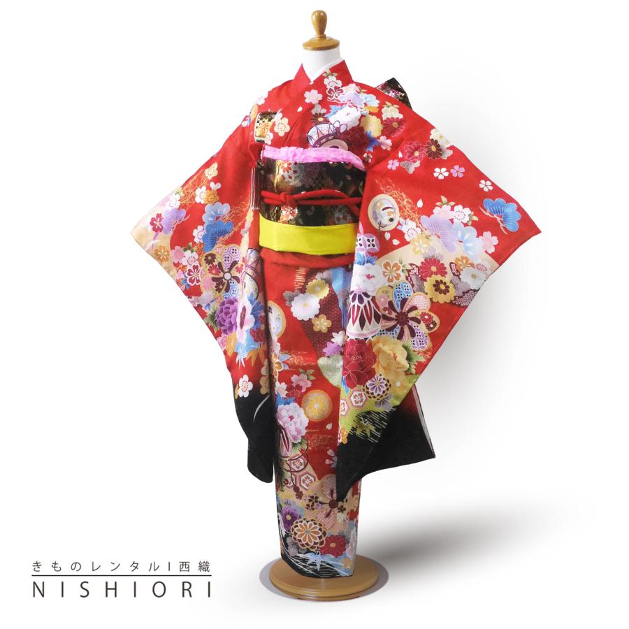 NISHIORI 七五三 レンタル商品 四つ身 着物 フルセット【7歳 貸衣装 七