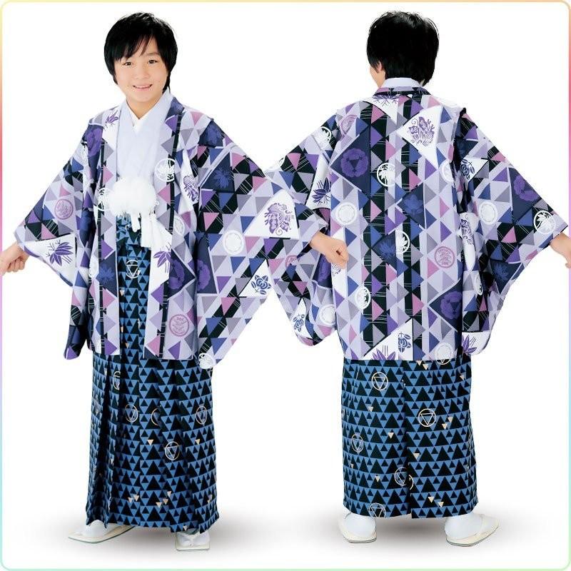 ジュニア 男児 小学生 紋付 羽織 袴 着物 と 袴 レンタル 往復送料無料 貸衣装 卒業式 赤紺 紫 ウロコ NISHIORI ジュニア 男児 小学生 紋付 羽織 袴 着物 と 袴 レンタル商品
