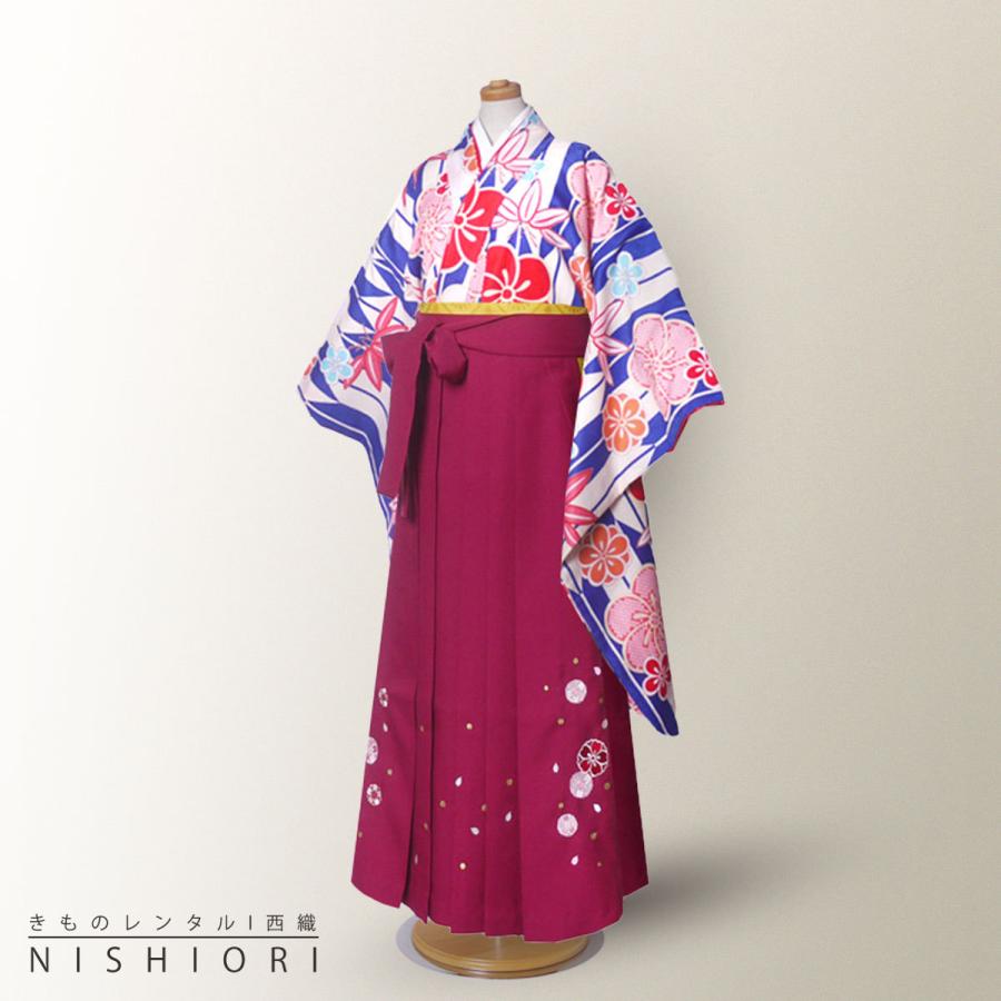 NISHIORI 花ひめ ブランド ジュニアサイズ 二尺袖 着物 袴 レンタル