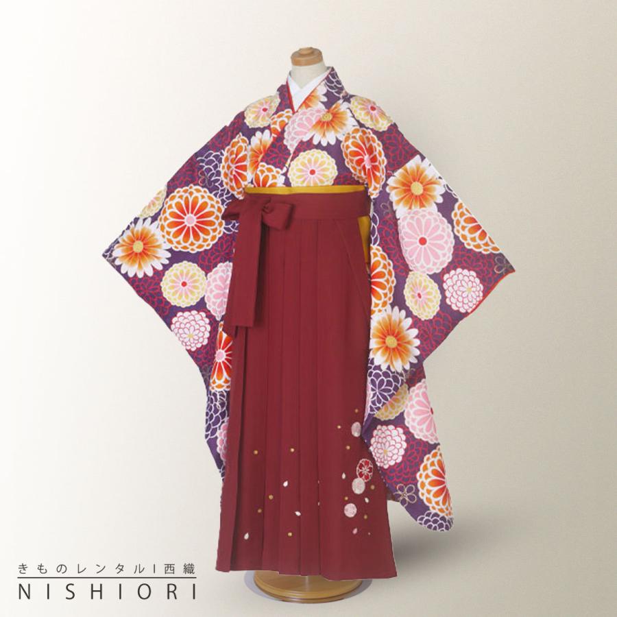 卒業式 二尺袖 ジュニア 着物 レンタル 小町kids 袴 往復十三参り 貸衣装 小学生 紫 鞠 ブーツ選択可 NISHIORI 卒業式 二尺袖 ジュニア 着物 レンタル商品 小町kids 袴 往復