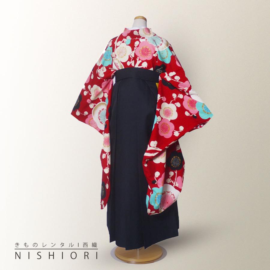 NISHIORI ジュニア 二尺袖 着物 袴 レンタル商品 紅一点 ブランド 往復