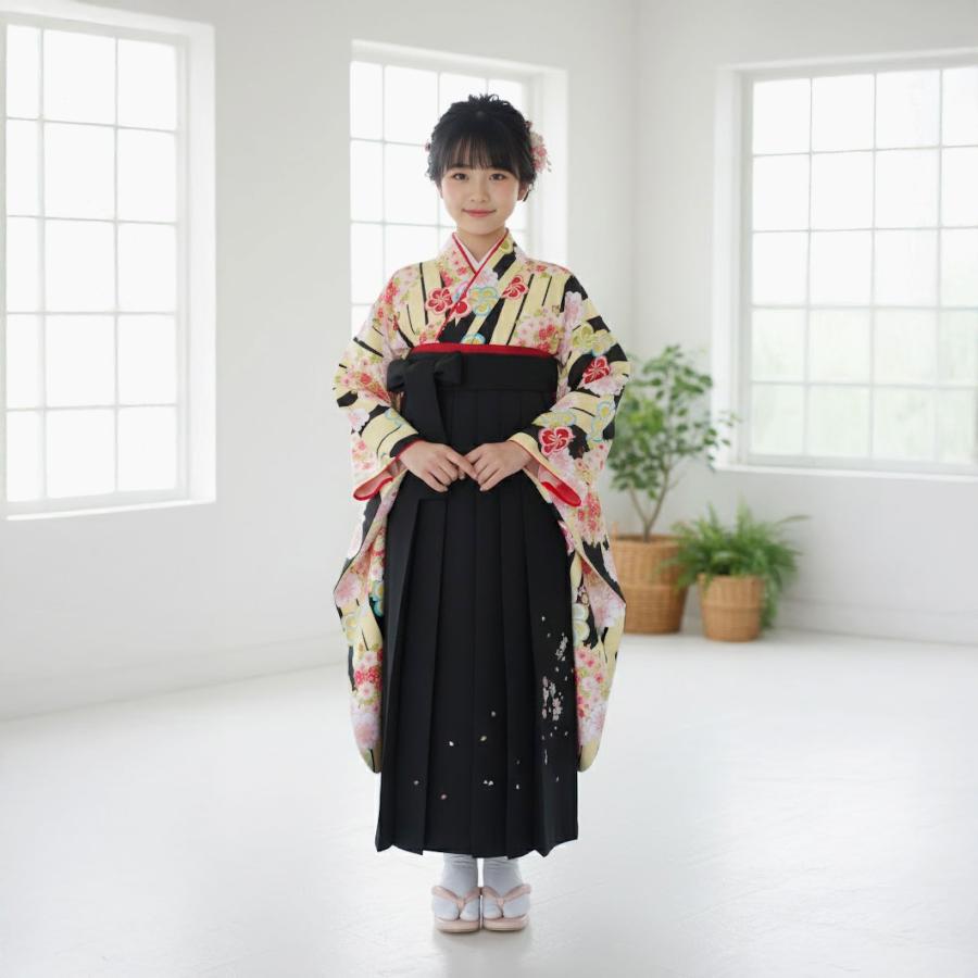 NISHIORI 【レンタル】ジュニア 着物 袴 フルセット 【袴SSサイズ