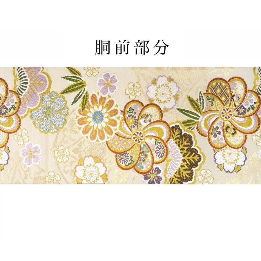 NISHIORI 袋帯 豪華 古典柄 金 クリーム 生成り色 ねじり梅 NISHIORI 袋帯 豪華 古典柄 金 クリーム 生成り色 ねじり梅