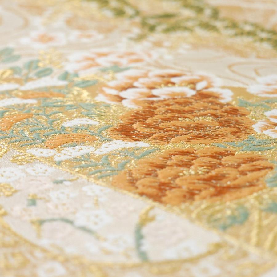 袋帯 金 ゴールド 雪輪 古典 西陣織 大光織物 お仕立て上がり 振袖用  