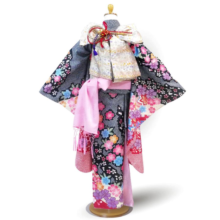 NISHIORI 絵羽柄 四つ身 15点 フルセット 古典 鹿の子 疋田 黒 NISHIORI 絵羽柄 四つ身 15点 フルセット 古典 鹿の子 疋田 黒