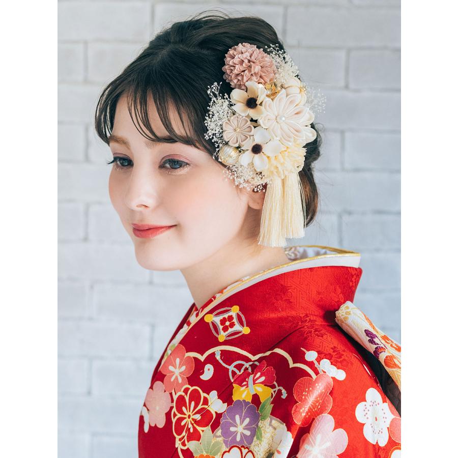 NISHIORI 髪飾り 卒業袴 振袖に モダン シック つまみ細工 NISHIORI 髪飾り 卒業袴 振袖に モダン シック つまみ細工