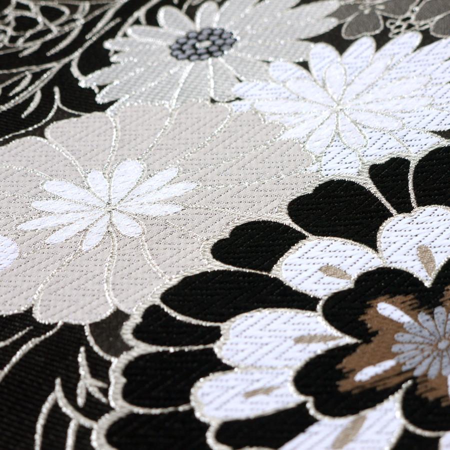 NISHIORI フォーマル 袋帯 全通 古典 菊 ブラック 黒 小杉織物 お