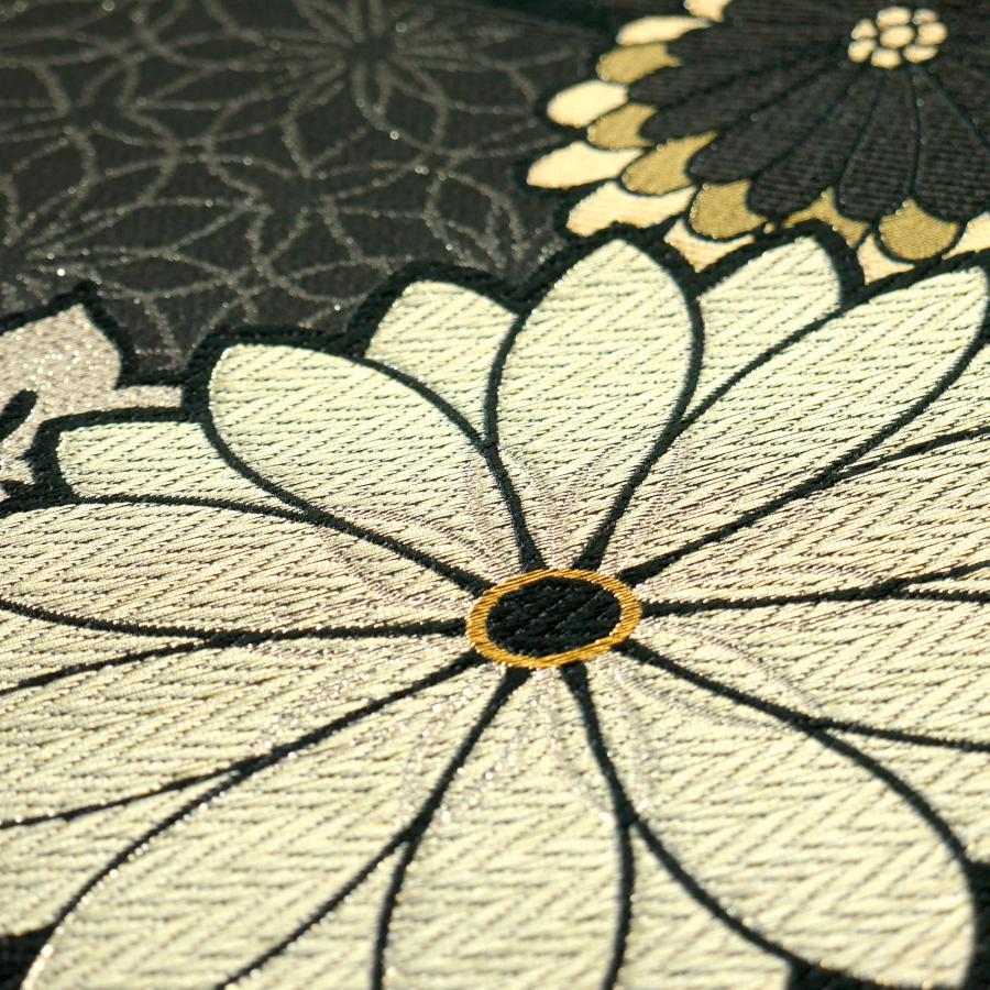 NISHIORI フォーマル 袋帯 全通 古典 立涌 菊 ブラック ゴールド NISHIORI フォーマル 袋帯 全通 古典 立涌 菊 ブラック ゴールド