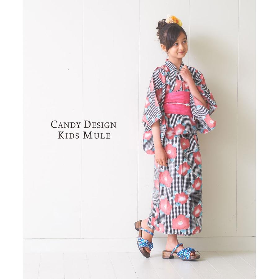 キッズ ミュール サンダル 子供 下駄 選べる2色 5サイズ 女の17cm/18cm/19cm/21cm/23cm｜kimono-cafe｜03