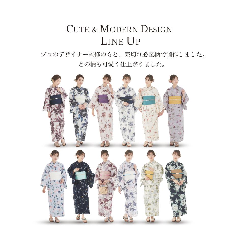 NISHIORI 二部式 レディース 浴衣 3点セット 上衣 下衣 兵児帯 NISHIORI 二部式 レディース 浴衣 3点セット 上衣 下衣 兵児帯