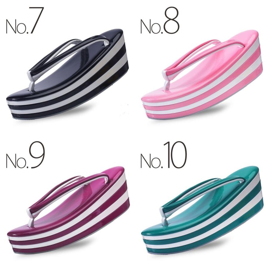 NISHIORI POP&CUTE高級 エナメル草履 単品 選べる10色 無地 ツートーン