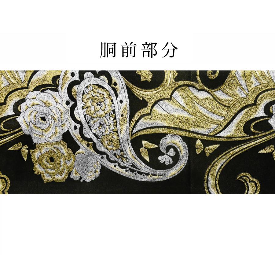 NISHIORI 西陣 帯 袋帯【花柄 ブラック シルバー ゴールド 蝶 NISHIORI 西陣 帯 袋帯【花柄 ブラック シルバー ゴールド 蝶