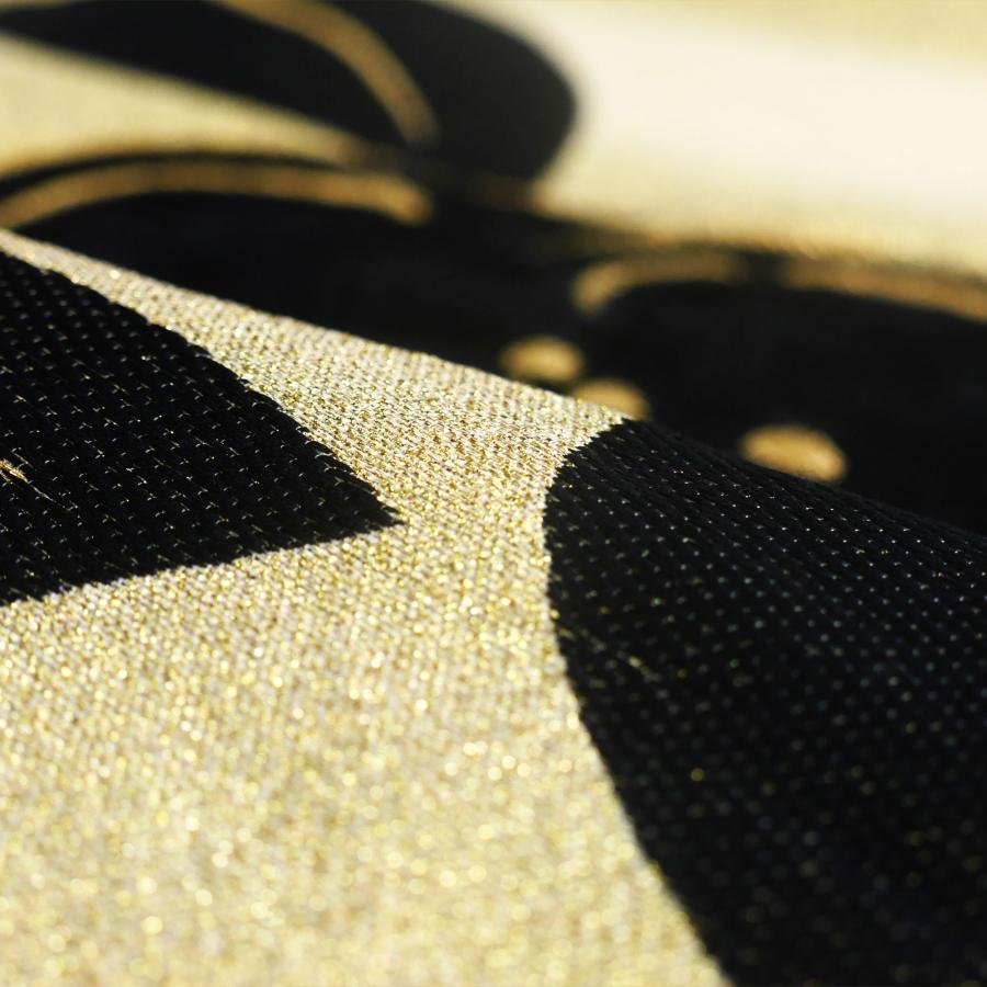 NISHIORI 西陣 帯 袋帯【ブラック 黒 ゴールド 梅 コーデュロイ