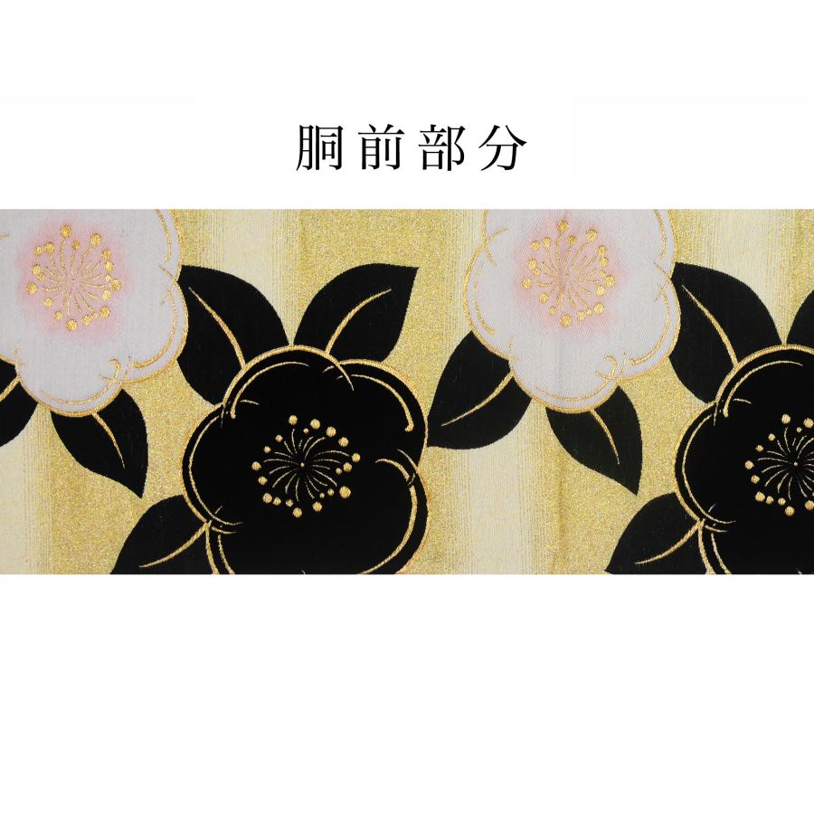 NISHIORI 西陣 帯 袋帯【ブラック 黒 ゴールド 梅 コーデュロイ