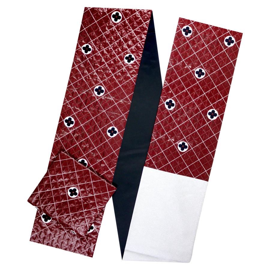 NISHIORI 西陣 帯 袋帯【レッド 赤 キルティング】 西陣織 お仕立て