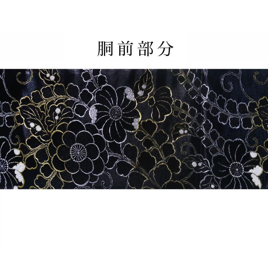 NISHIORI 西陣 帯 袋帯【花柄 ブラック 黒 辻ヶ花風】 西陣織 お NISHIORI 西陣 帯 袋帯【花柄 ブラック 黒 辻ヶ花風】 西陣織 お