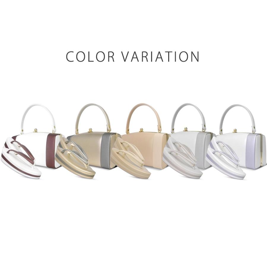 NISHIORI 草履バッグセット つや消し マッドな合皮が美しい 振袖用 3枚