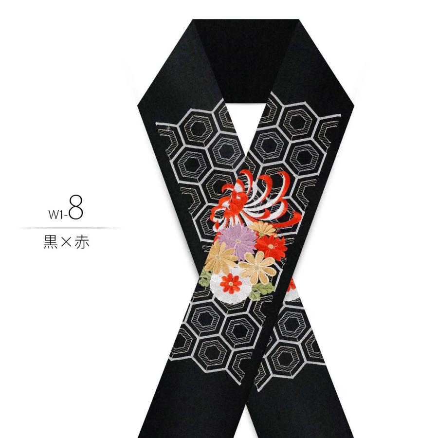 NISHIORI 白金 くすみカラーの 刺繍 半衿 豪華 華やか 和柄 日本 NISHIORI 白金 くすみカラーの 刺繍 半衿 豪華 華やか 和柄 日本