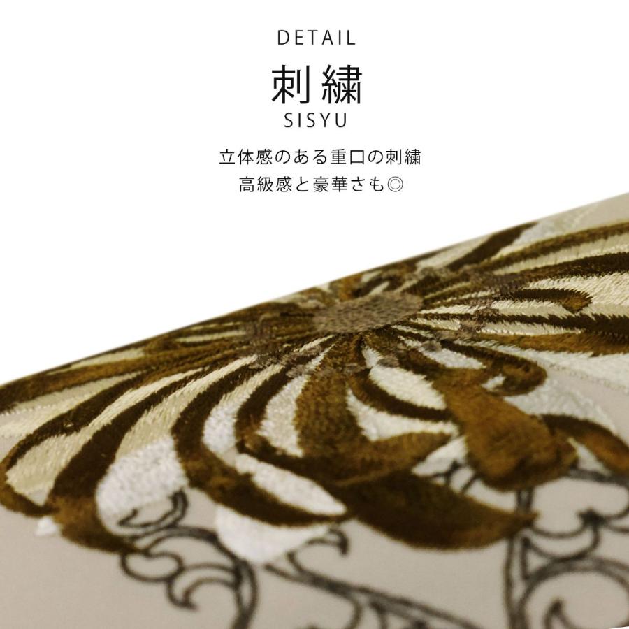 Silelly シルエリー 豪華刺繍 半襟 半衿 ミュシャ枠風　バラ牡丹など Silelly シルエリー 豪華刺繍 半襟 半衿 ミュシャ枠風 バラ牡丹など