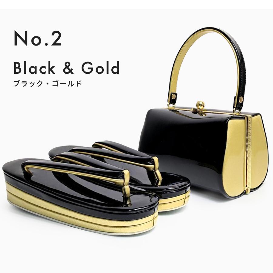 NISHIORI 振袖 厚底草履 バッグ セット 3枚芯 光沢が美しい バイカラー