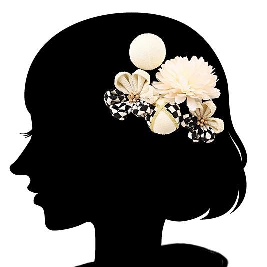 髪飾り 成人式 花 振袖 袴 5点セット 白 黒 金色 ちりめん つまみ細工 玉飾り 格子 おしゃれ 可愛い 髪型 ヘアスタイル ヘアアレンジ ドライフラワー 9gy0124 9gy0124 着物ちどり 通販 Yahoo ショッピング