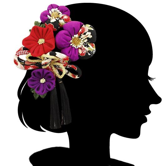 髪飾り 成人式 花 振袖 袴 豪華5点セット 赤 紫 ちりめん つまみ細工 房付き 組紐 和柄 簪 和装 法被 髪型 ヘアスタイル ヘアアレンジ ドライフラワー 9gy1133 9gy1133 着物ちどり 通販 Yahoo ショッピング