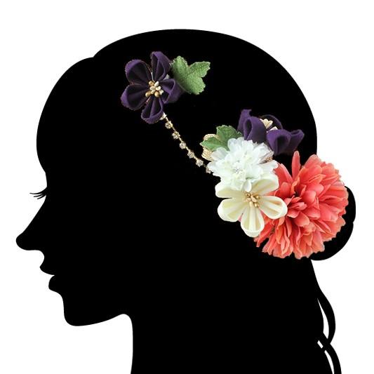 髪飾り 成人式 花 振袖 袴 2点セット 白 紫 朱色 簪 卒業式 結婚式 七五三 浴衣 かわいい お洒落 髪型 ヘアスタイル ヘアアレンジ ドライフラワー 9gy73 9gy73 着物ちどり 通販 Yahoo ショッピング