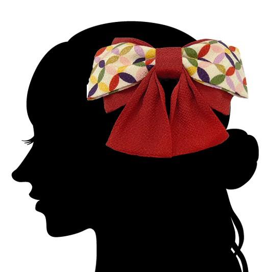 髪飾り リボン 9gy4533 ちりめん ヘアアレンジ ヘアスタイル レトロ 卒業式 古典 和柄 和装 成人式 振袖 浴衣 簪 花 袴 赤 髪型 Sale 80 Off 卒業式