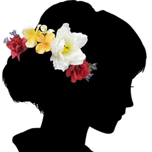 髪飾り 成人式 花 振袖 浴衣 袴 ４点セット 白 赤 黄 花籠 簪 卒業式 結婚式 花飾り ブライ 髪型 ヘアスタイル ヘアアレンジ ドライフラワー 和装 着物 9gy58 9gy58 着物ちどり 通販 Yahoo ショッピング