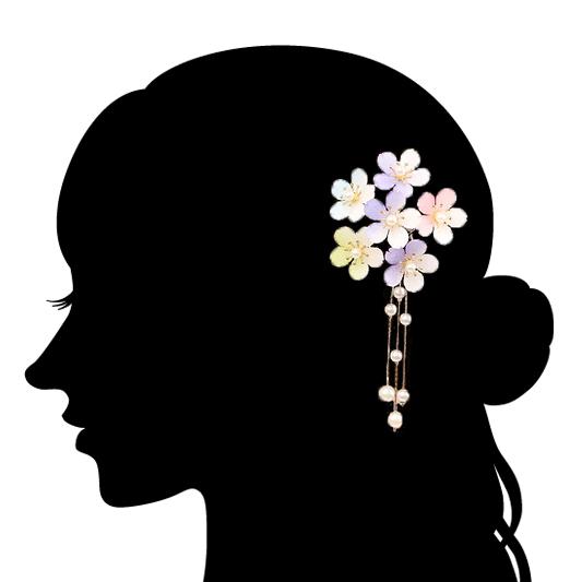 髪飾り 成人式 花 振袖 袴 桜 さくら 白 シルバー 銀 金色 ゴールド ピンク 黄緑 薄紫 水色 髪型 ヘアスタイル ヘアアレンジ ドライフラワー 和装 着物 9gy6854 9gy6854 着物ちどり 通販 Yahoo ショッピング