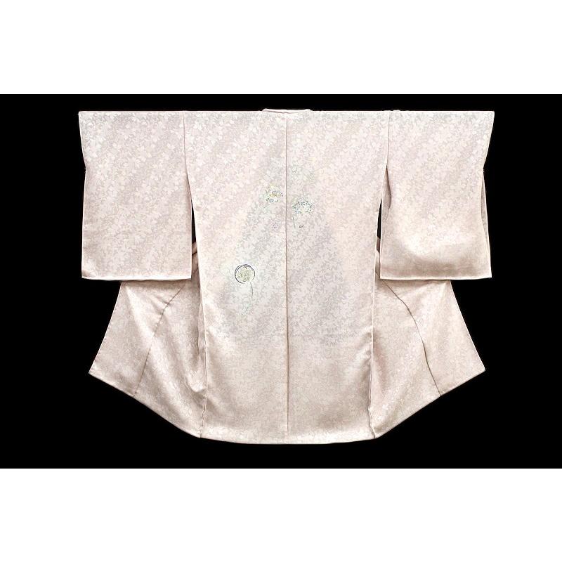 在庫処分 本加賀友禅 絵羽コート 道中着 長羽織 紋紗 ピンクベージュ 