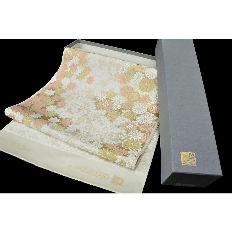 吉永小百合 着用柄 山口美術織物 謹製 オフホワイト色地 菊華 吉永小百合 着用柄 山口美術織物 謹製 オフホワイト色地 菊華