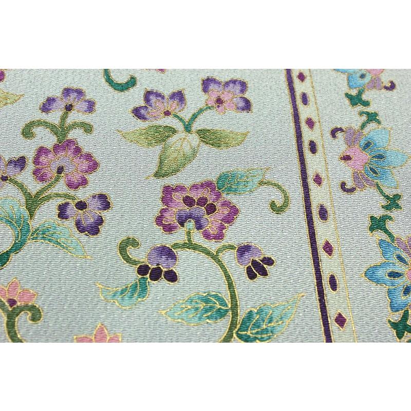 帯 木綿 名古屋帯「ベージュ 花」 木綿帯 八寸名古屋帯 コットン名古屋