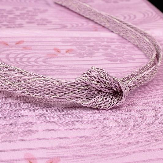 在庫処分 夏物 帯締め 帯揚げ セット 正絹 絽 羅 薄 紫 撫子色 萩 桜 