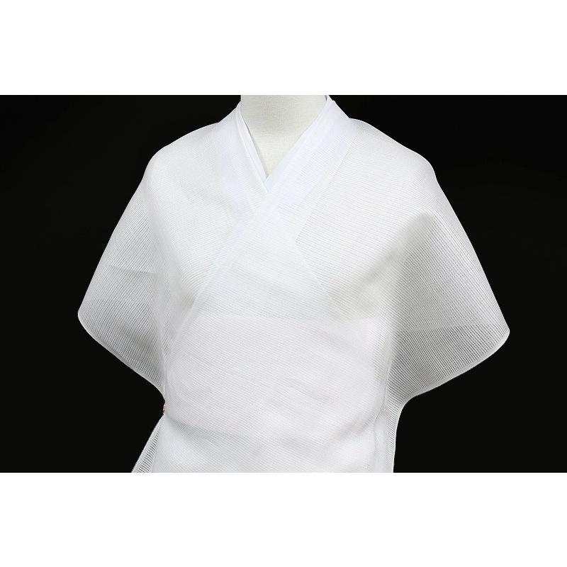 長襦袢 夏物 紋紗 本麻 白地 絽 横段 高級極細本麻糸使用 未仕立て